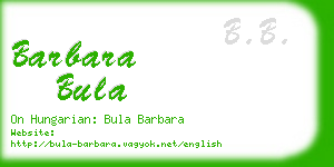 barbara bula business card